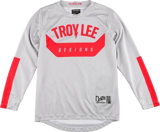 Troy Lee Designs Flowline Youth Trui met lange mouwen Grijs/Rood