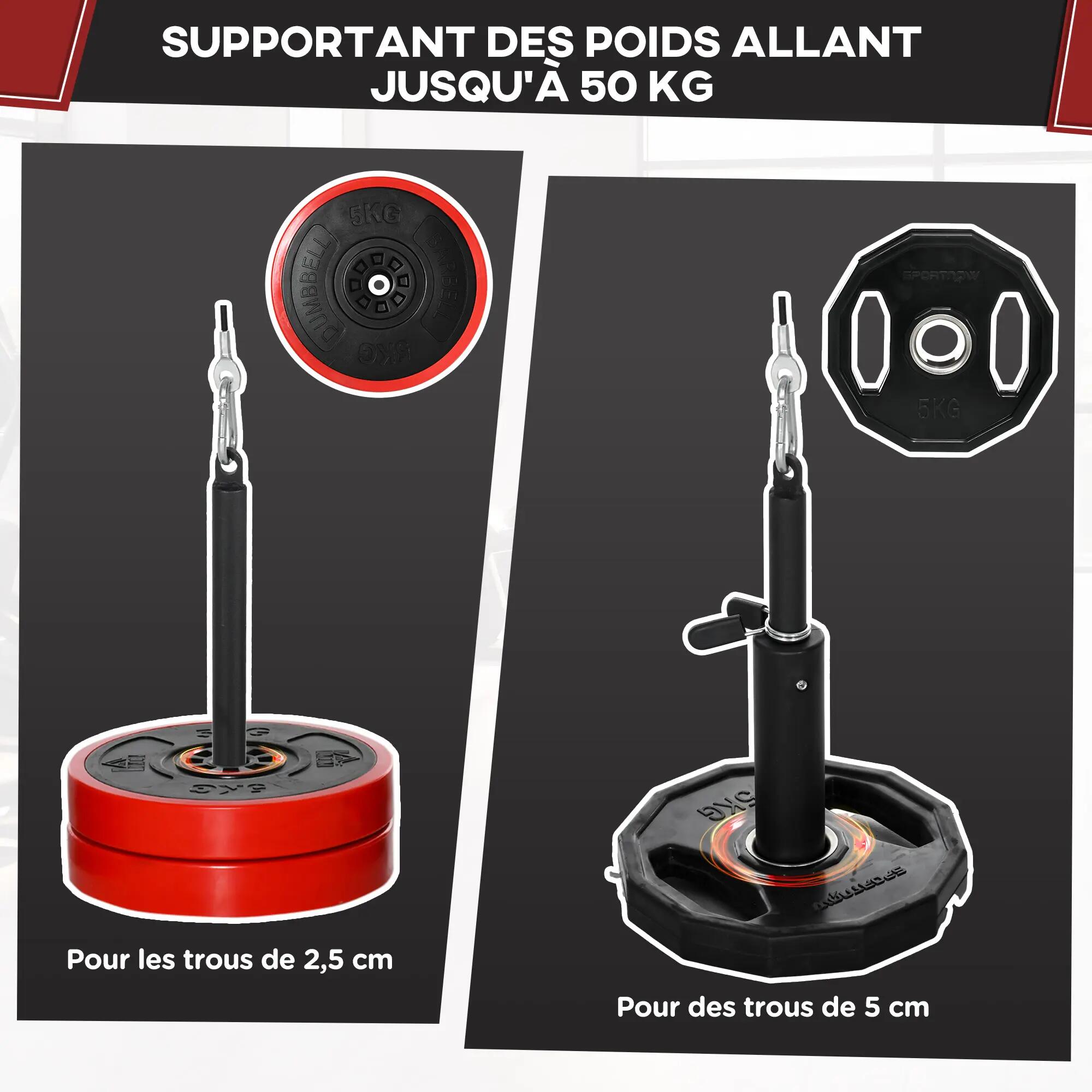 Station de traction poulie haute à fixer au plafond accessoires inclus 5/5