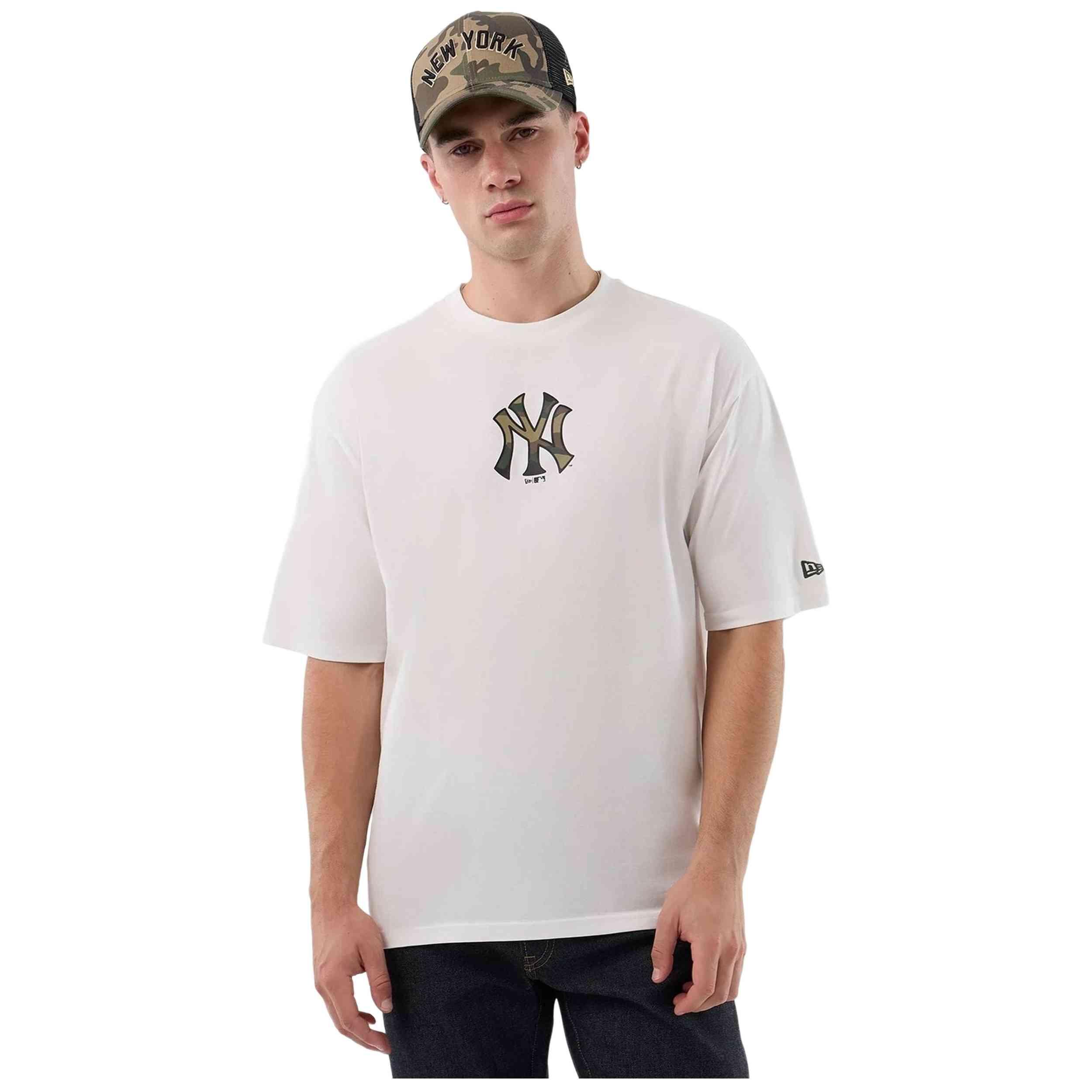 T-shirt New era modelo MLB INFILL OS TEE para unissex 3/4