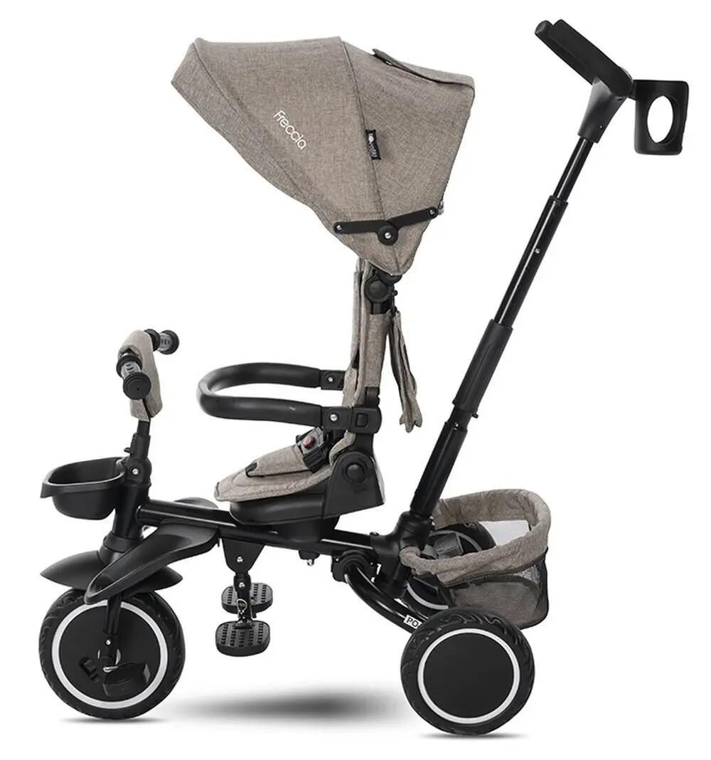 Infantil Paseo Triciclo plegable FRECCIA 360º asiento giratorio Beige 3/5