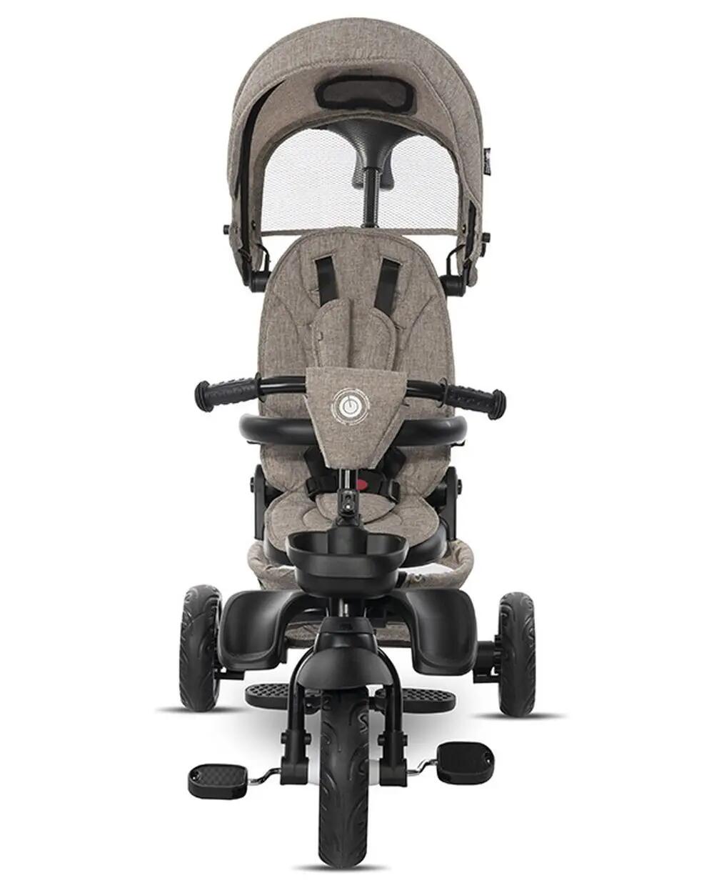 Infantil Paseo Triciclo plegable FRECCIA 360º asiento giratorio Beige 2/5