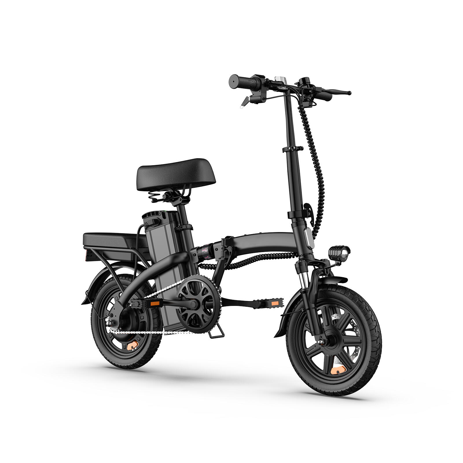 Vélo électrique portable URLIFE F1L à double suspension et pneus de 14 pouces 4/7