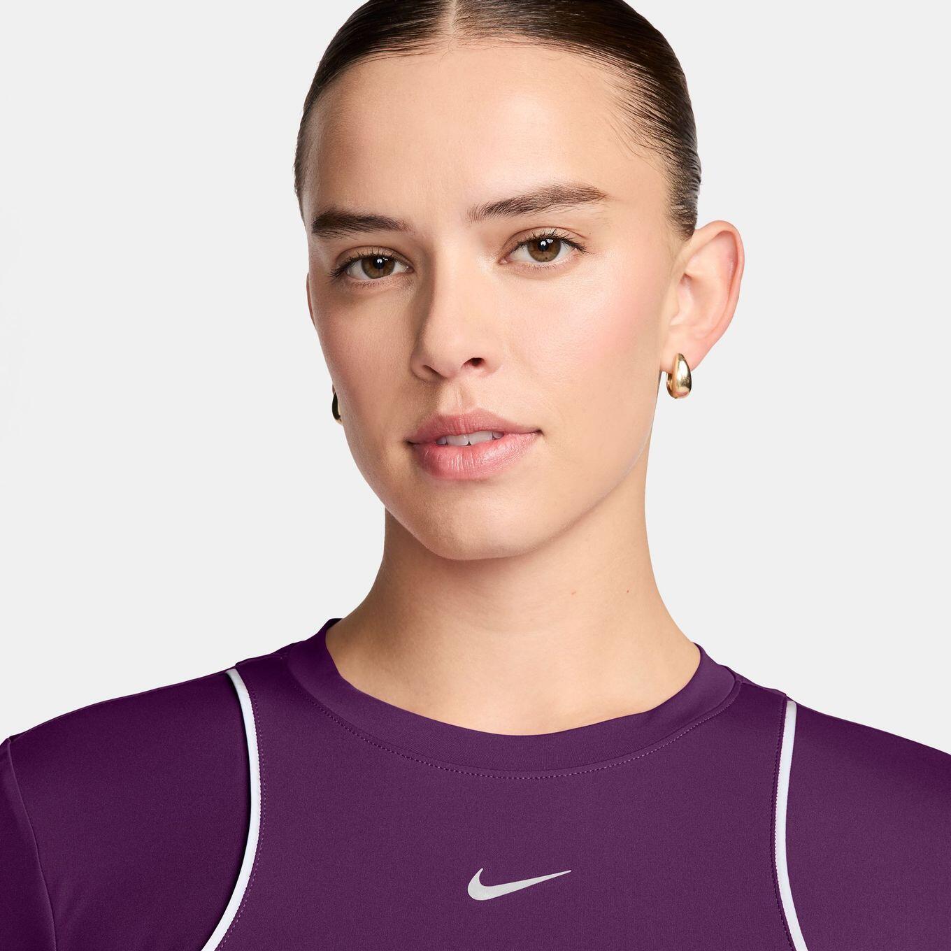 Maillot Manches Longues Nike Running Division Violet Femme 3/4