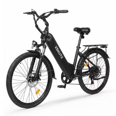 Elektrische fiets c202 26", 250w motor, 48v 17,5ah accu, shimano 7-versnellingen