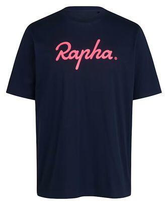 T-Shirt Rapha Coton Large Logo Bleu/Rose 7/7