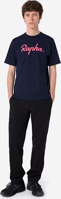 T-Shirt Rapha Coton Large Logo Bleu/Rose 4/7