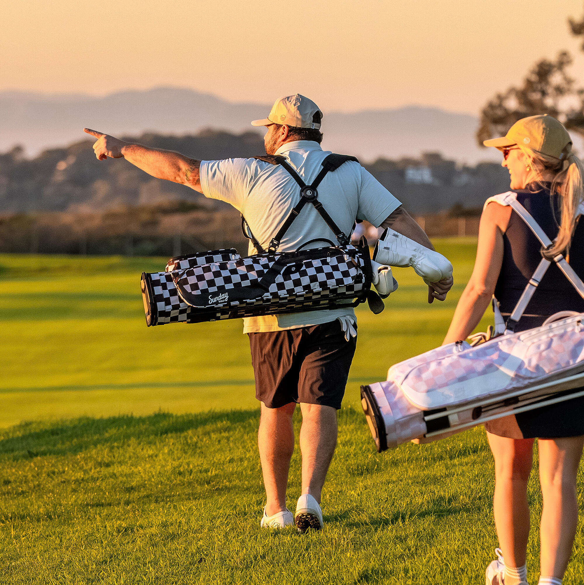 El Camino Golftas - Zwart-wit geruite 6/8