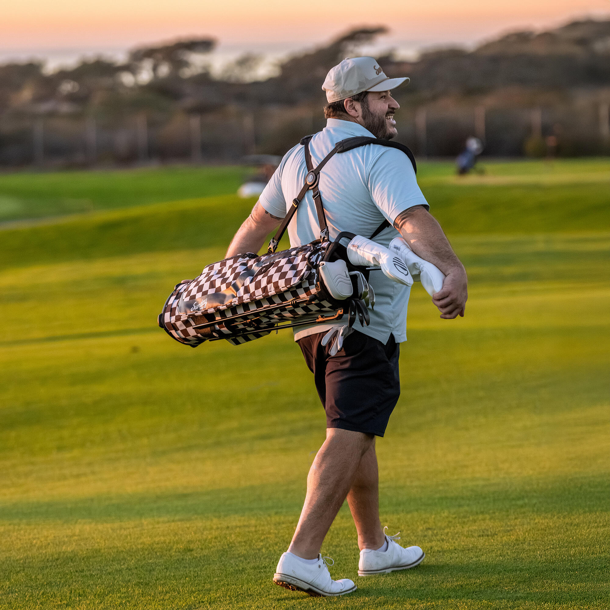 El Camino Golftas - Zwart-wit geruite 7/8