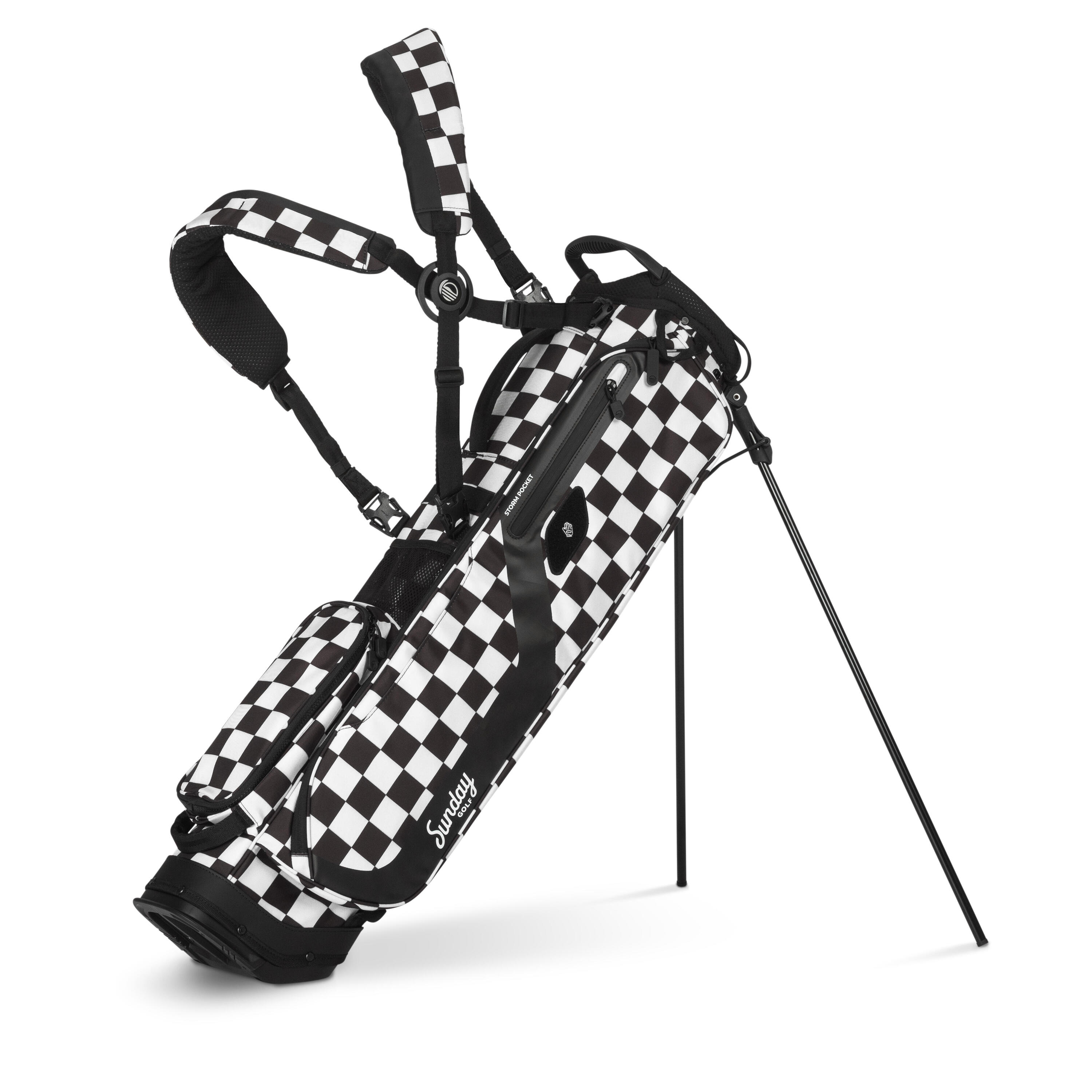 El Camino Golftas - Zwart-wit geruite 5/8