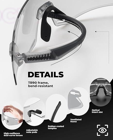 ROCKBROS Fahrradbrille Photochrom Sportsonnenbrille UV400 3/5