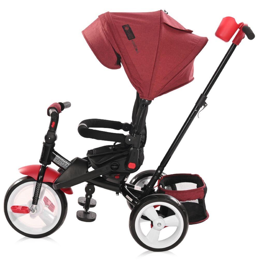 Infantil Paseo Triciclo asiento giratorio JAGUAR empuje RED & BLACK LUXE 2/5