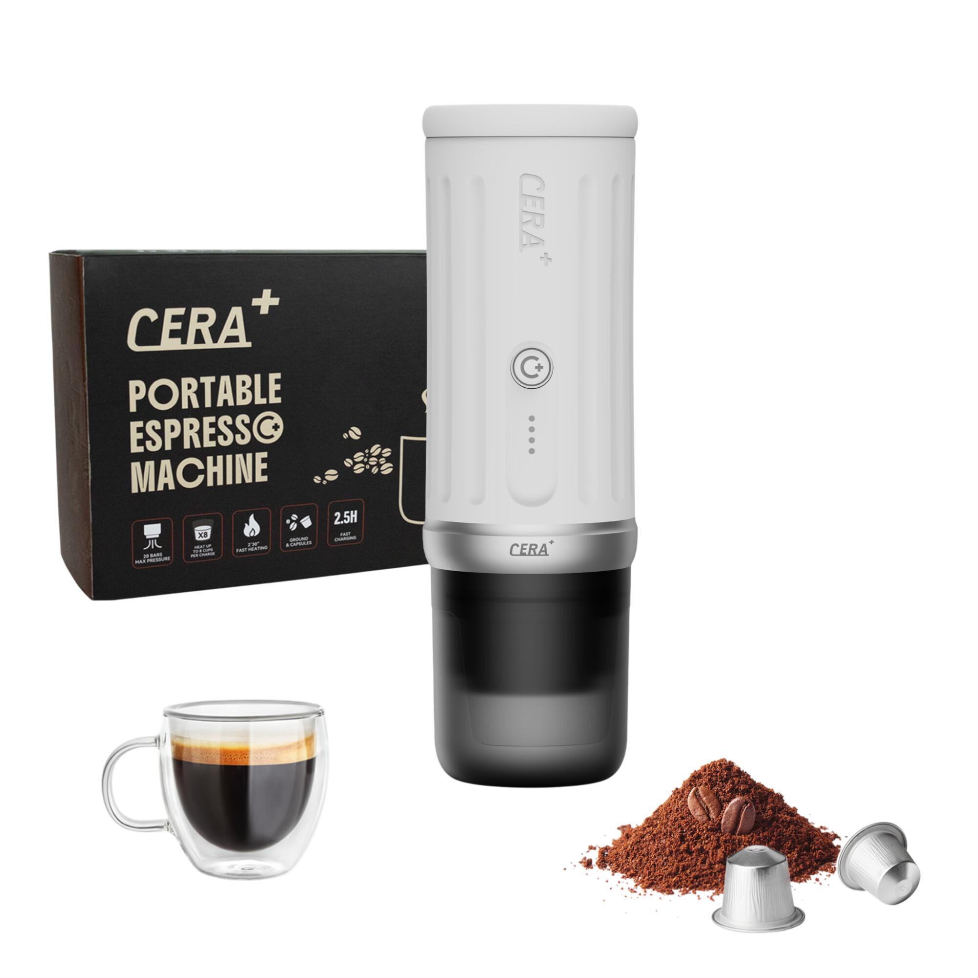 Cerapresso Draagbare Espressomachine voor Camping & Reizen 20 Bar USB-C 6/7