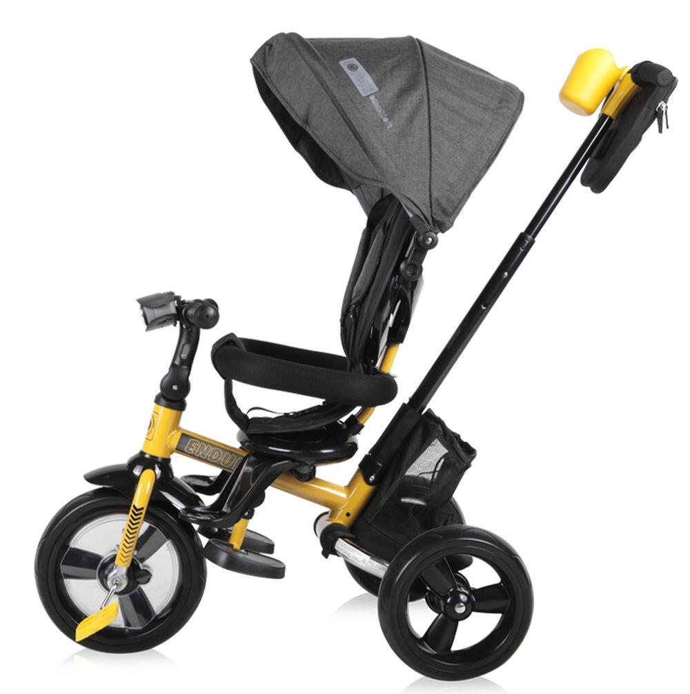 Infantil Paseo Triciclo 360º asiento giratorio ENDURO BLACK & YELLOW 3/5