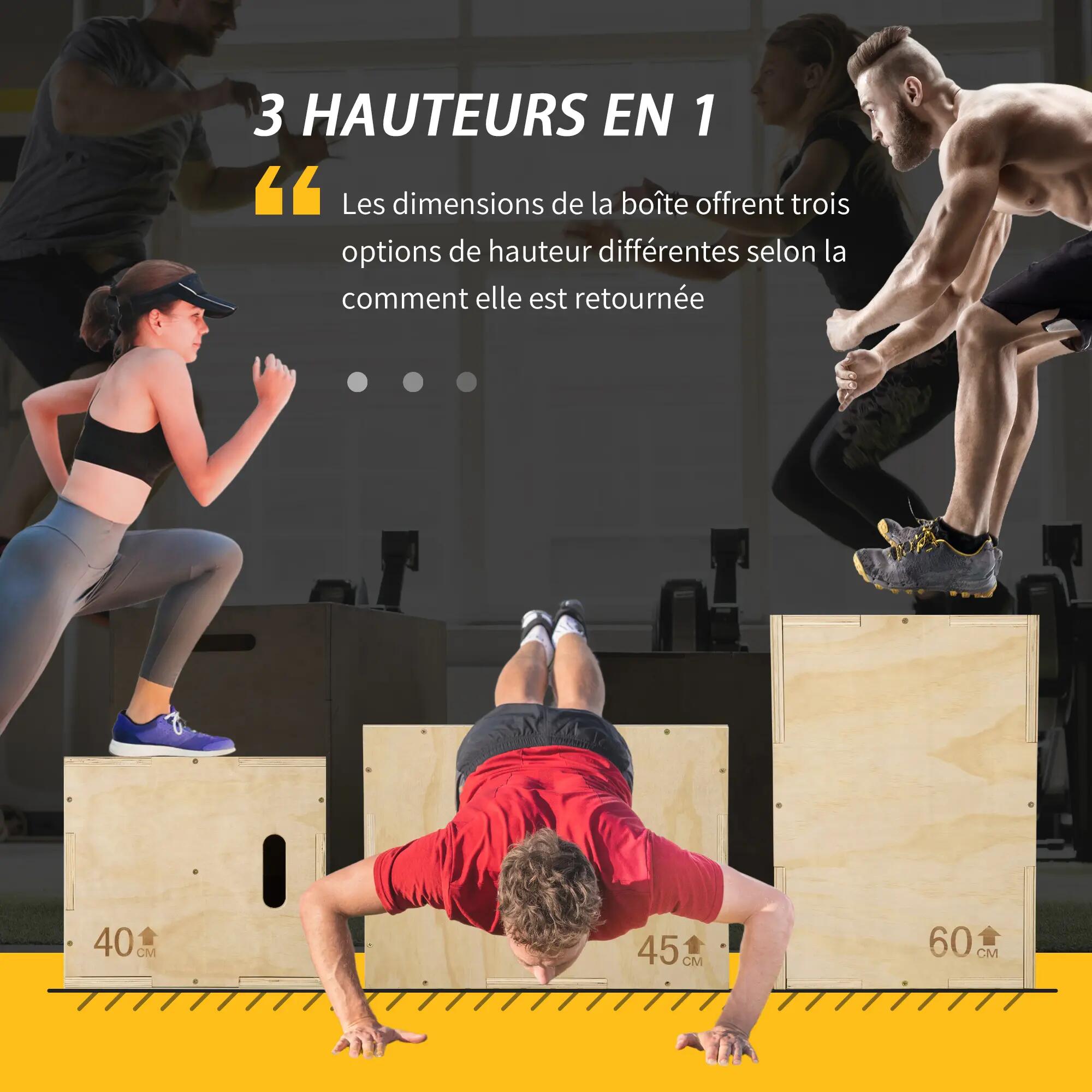 Box jump - box de pliométrie - bois de hêtre 4/5