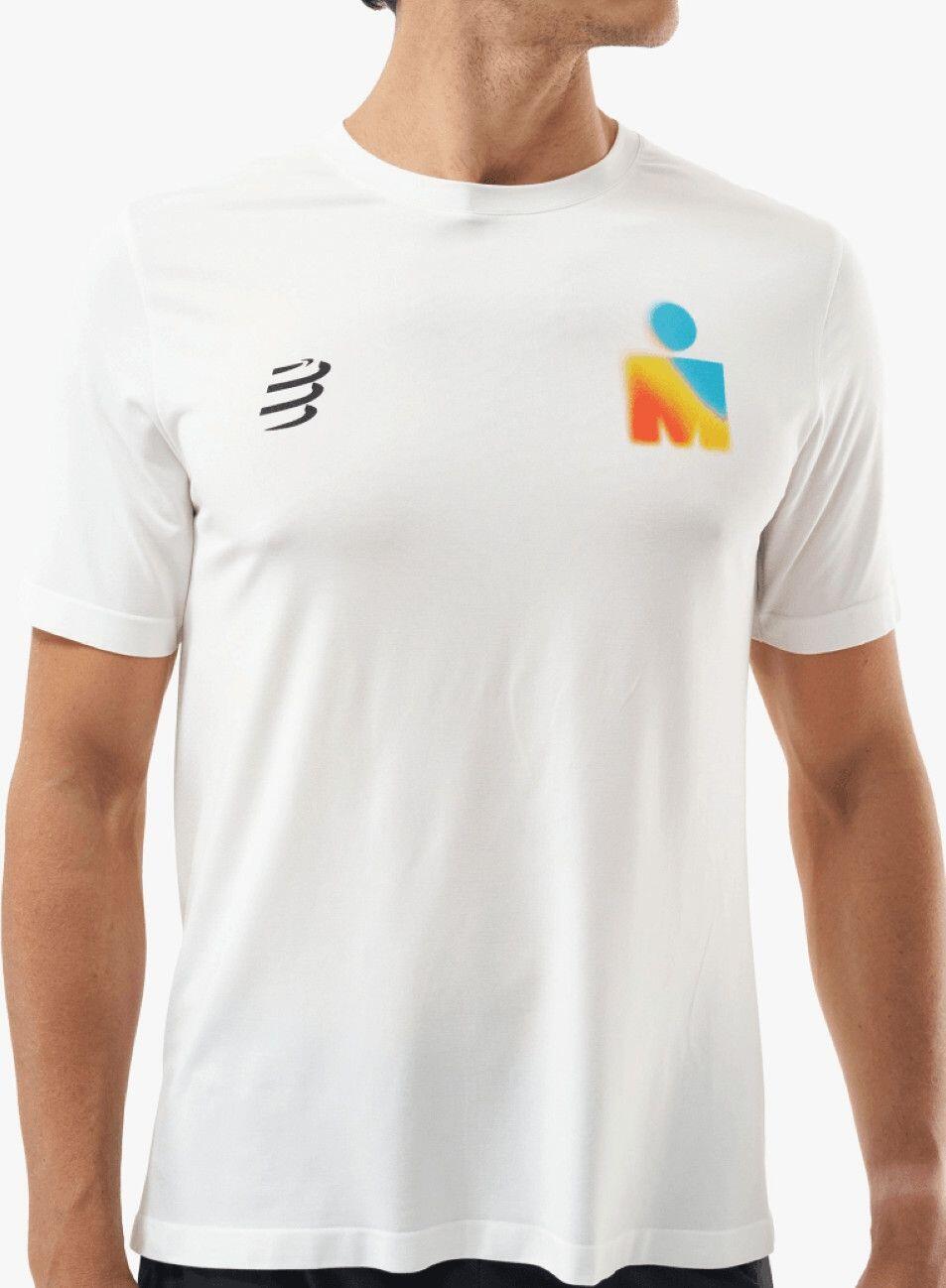 T-Shirt Running Compressport Training Ironman 2025 Blanc Homme 2/6