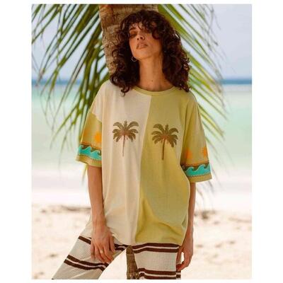 T-shirt met korte mouwen billabong model split palm voor vrouwen