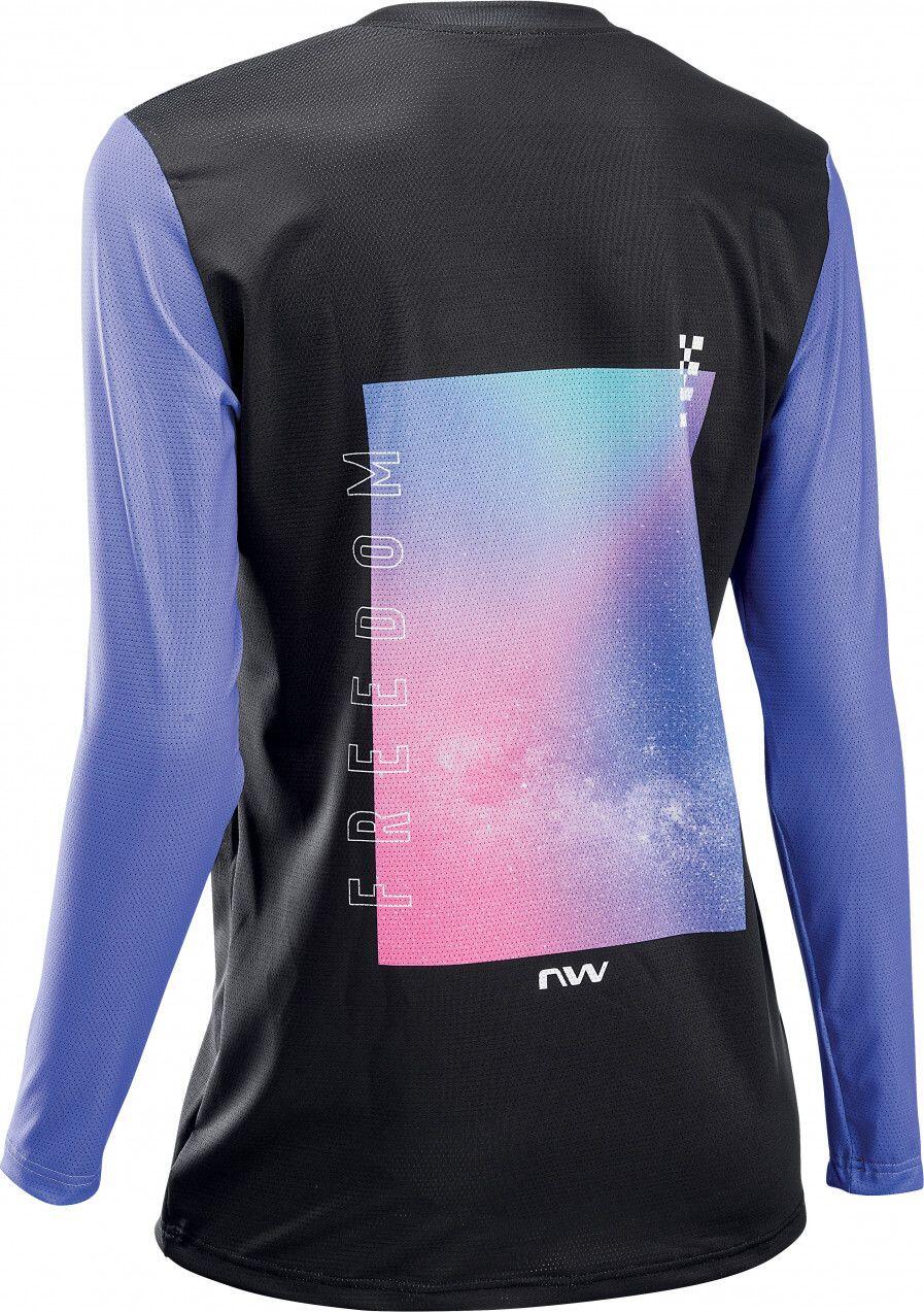 Northwave Freedom AM damesjersey met lange mouwen paars/fuchsia 2/2