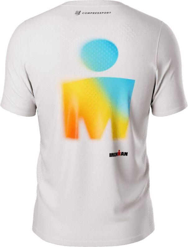 T-Shirt Running Compressport Training Ironman 2025 Blanc Homme 6/6