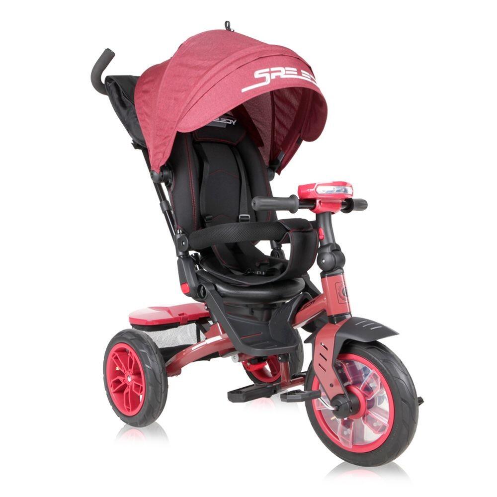 Infantil Paseo Triciclo SPEEDY AIR 360º asiento giratorio RED&BLACK 2/5