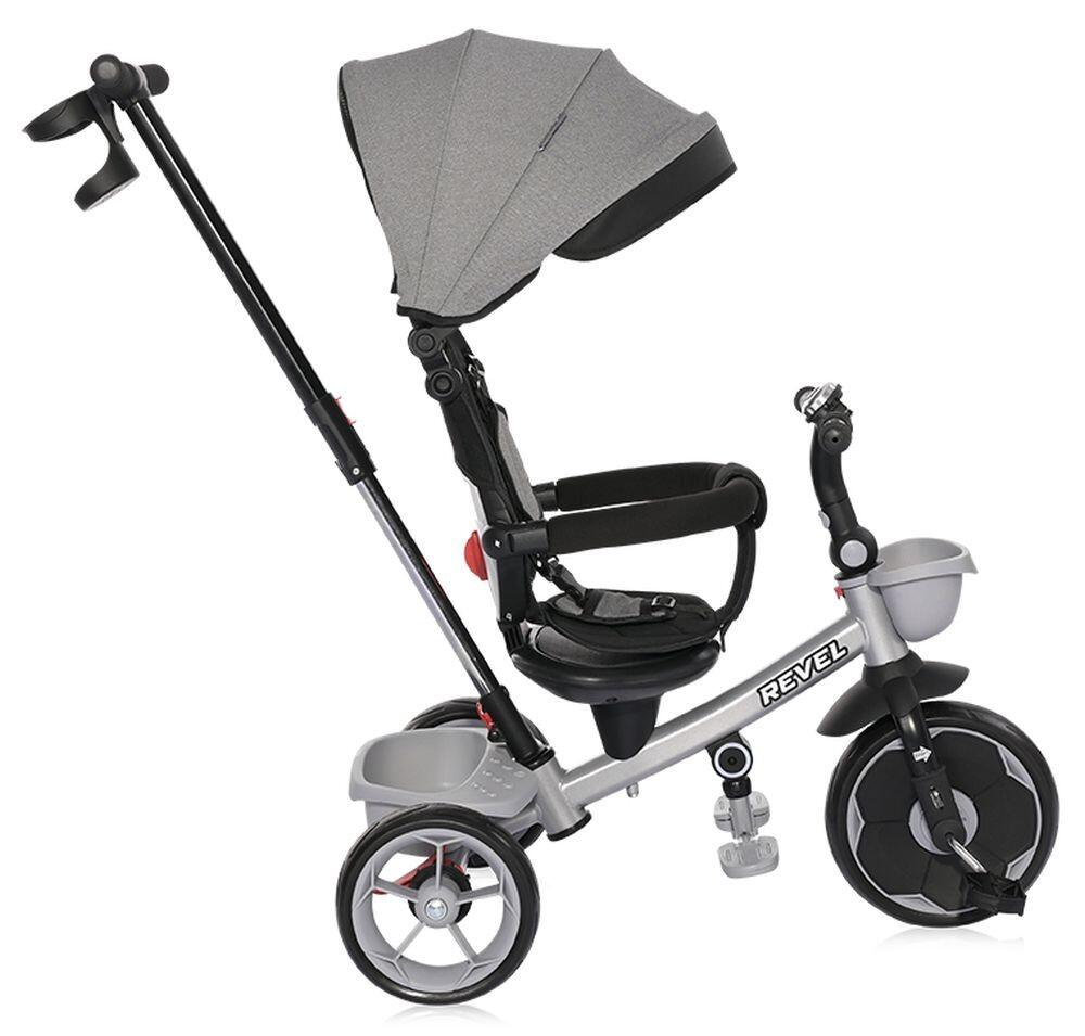 Infantil Paseo Triciclo REVEL asiento giratorio empuje Grey 2/4
