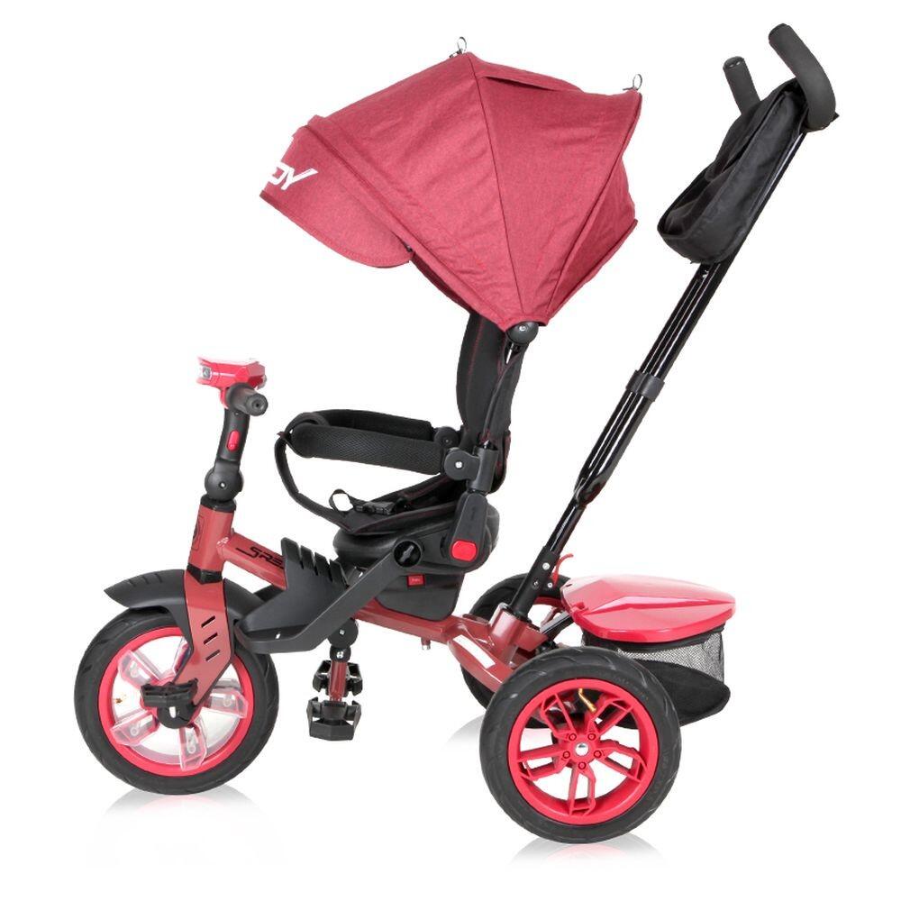Infantil Paseo Triciclo SPEEDY AIR 360º asiento giratorio RED&BLACK 5/5