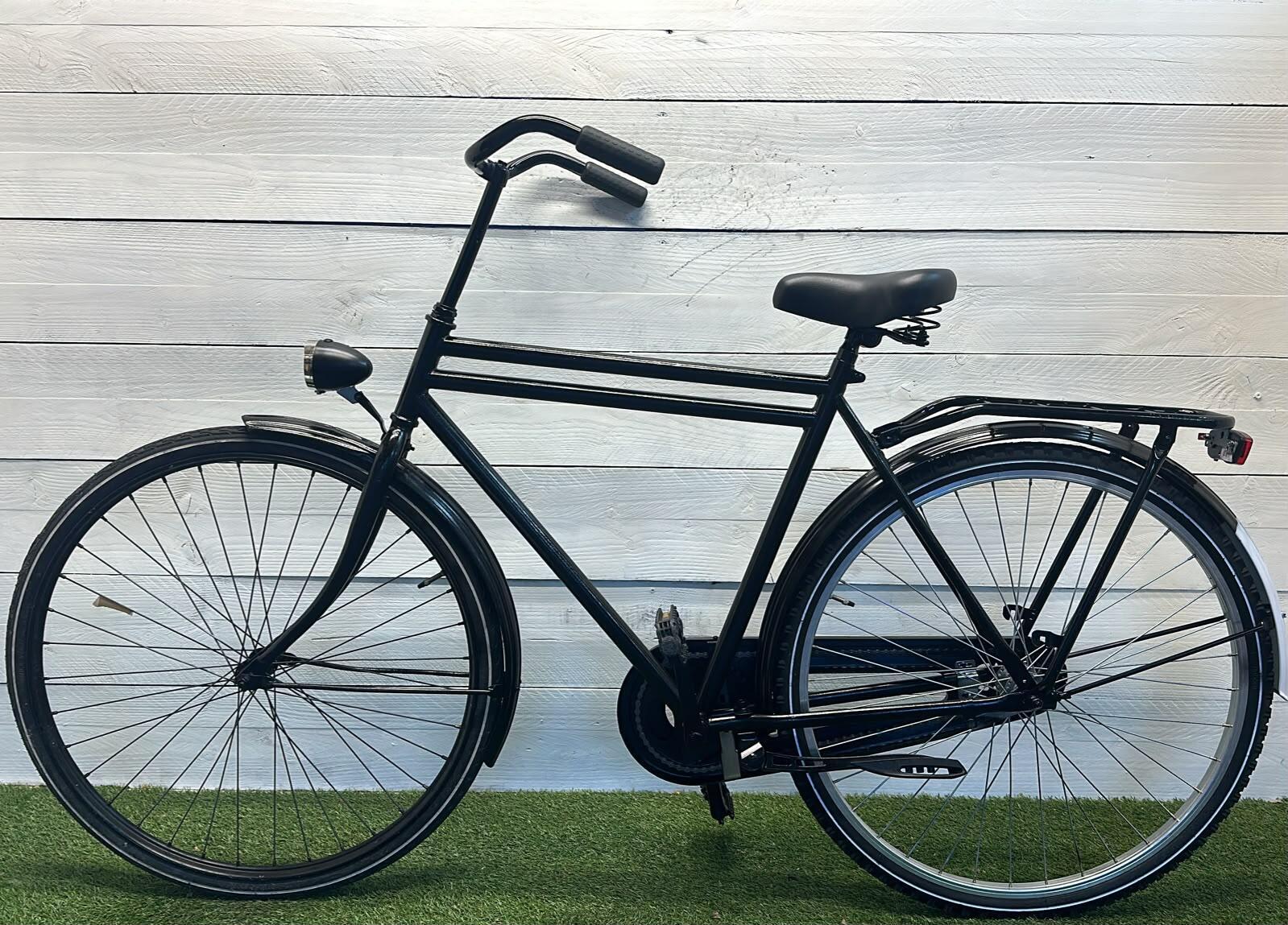 Tweedehands stadsfiets zwart 28" terugtraprem 3/3