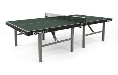 Tafeltennistafel - indoor - s7-22 - opklapbaar, verstelbare voeten - groen
