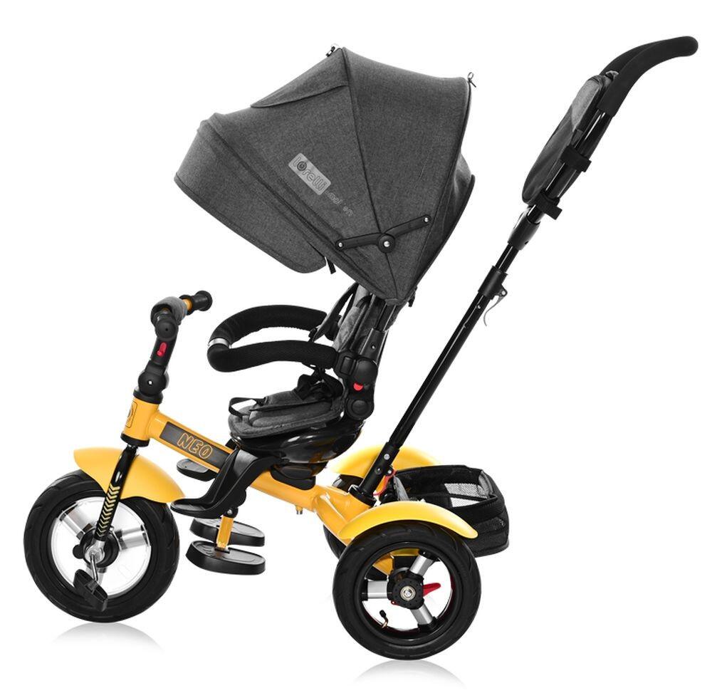 Infantil Paseo Triciclo 2 en 1 empuje reversible NEO AIR Yellow black 3/5