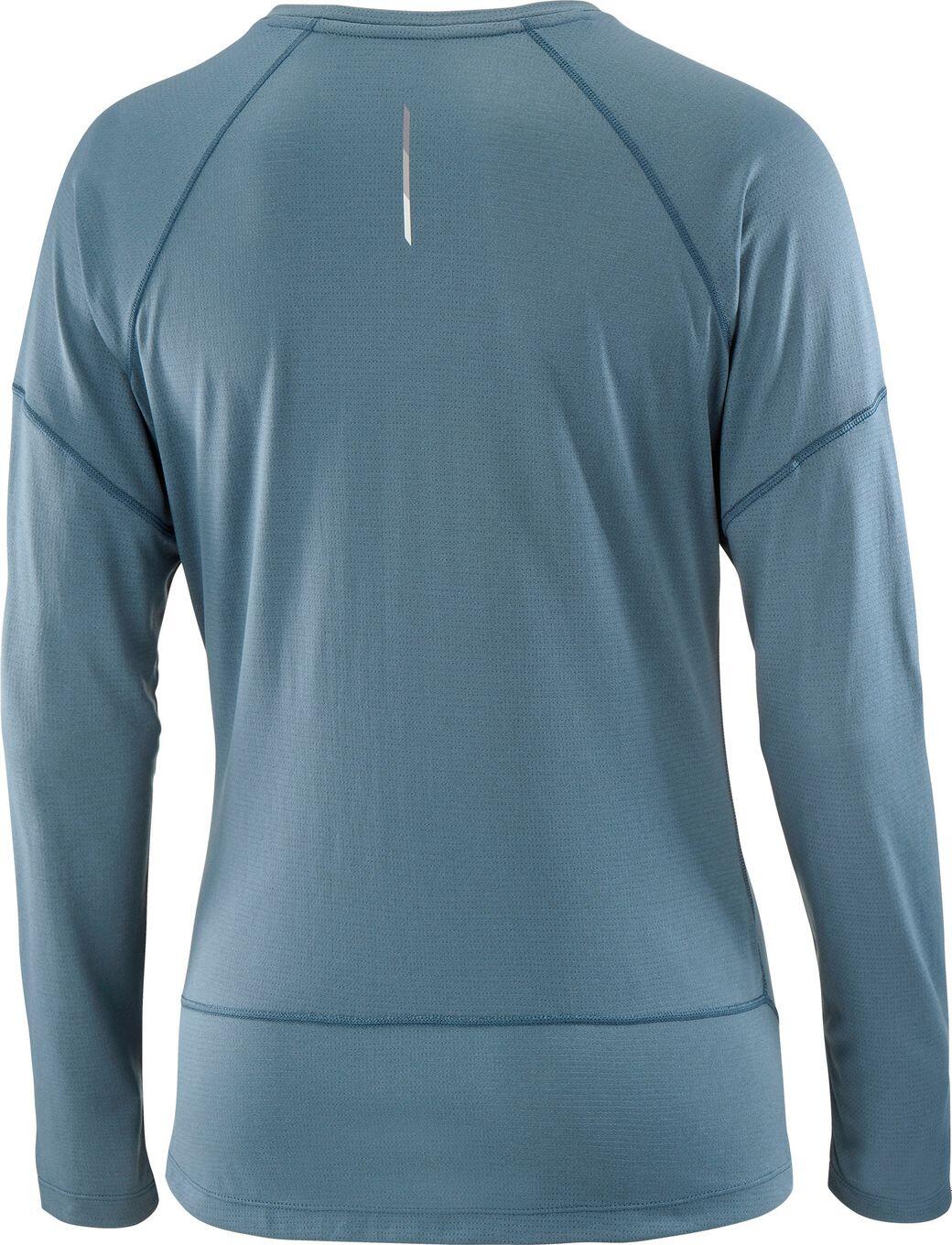 Salomon Cross Run Damen Langarm Technisches T-Shirt Blau 3/5