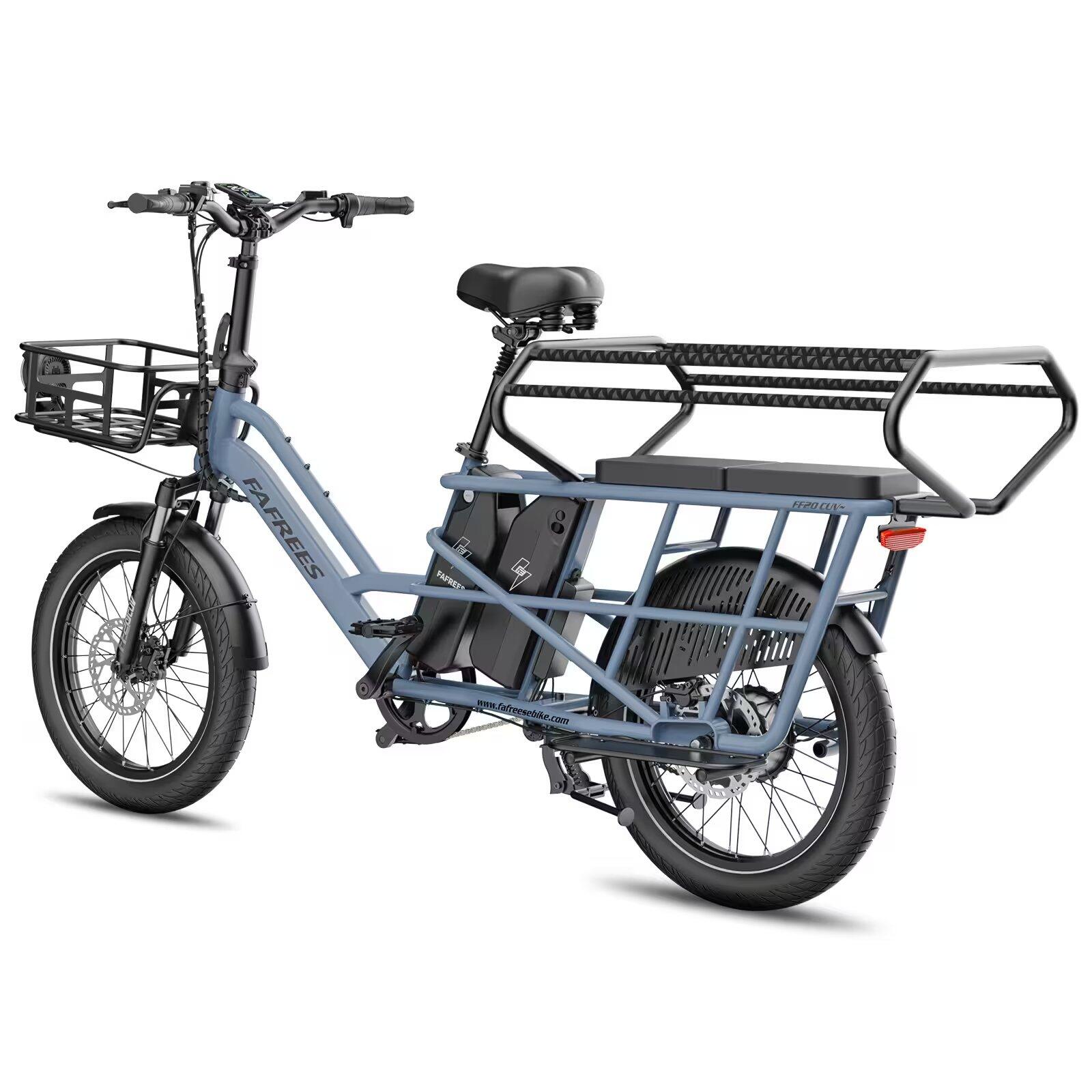 Cargo EBike FF20 CUV Dubbele 15Ah Accu 170km Fat Banden Kinderzitje 200kg 2/7
