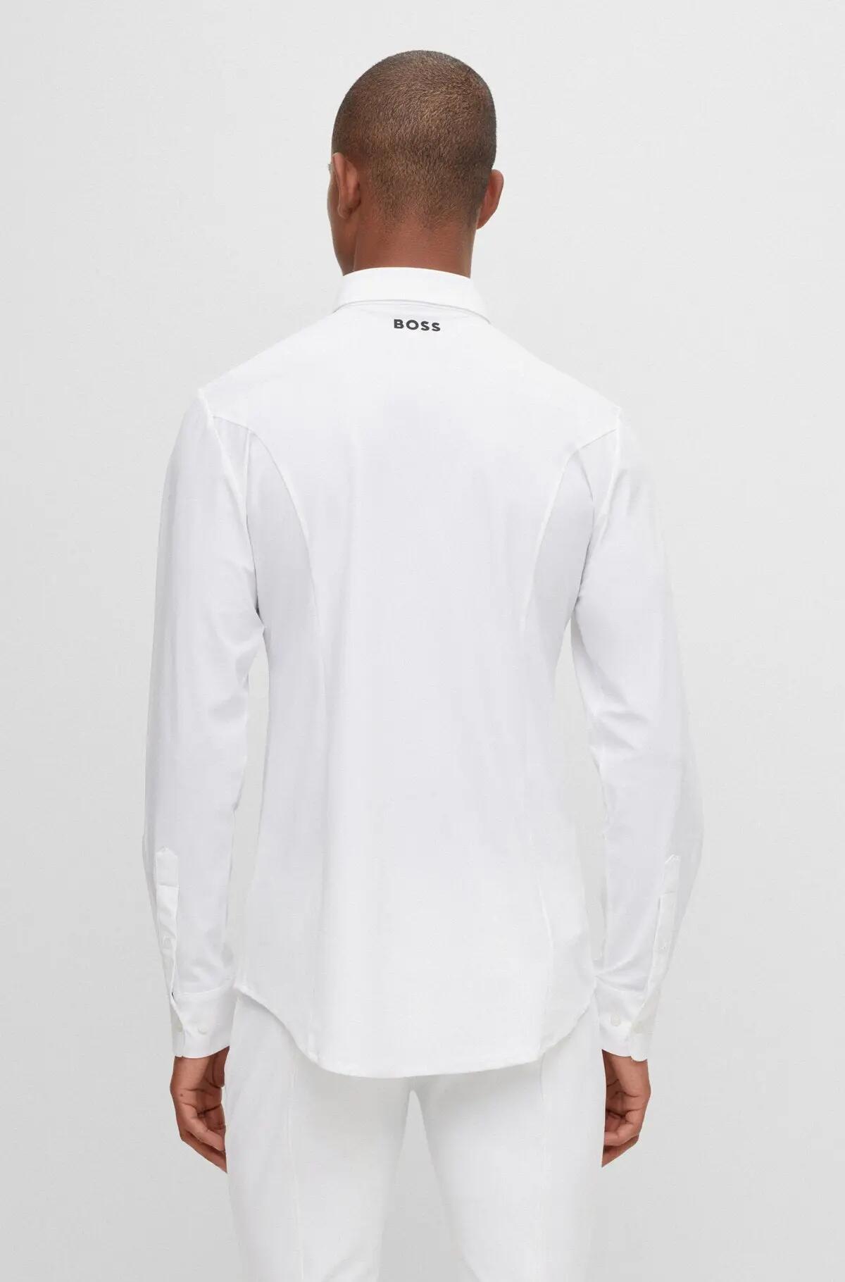 Boss Equestrian Wedstrijdshirt Heren Norman Core Wit - 3/4