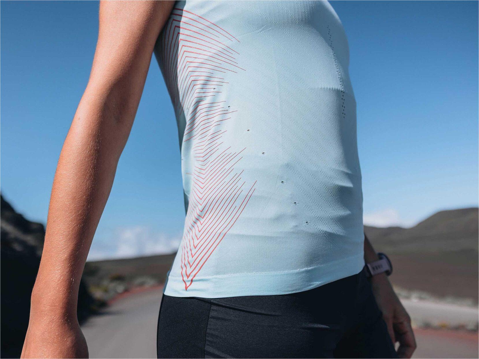T-Shirt Running Performance Aqua Bleu Femme 5/7