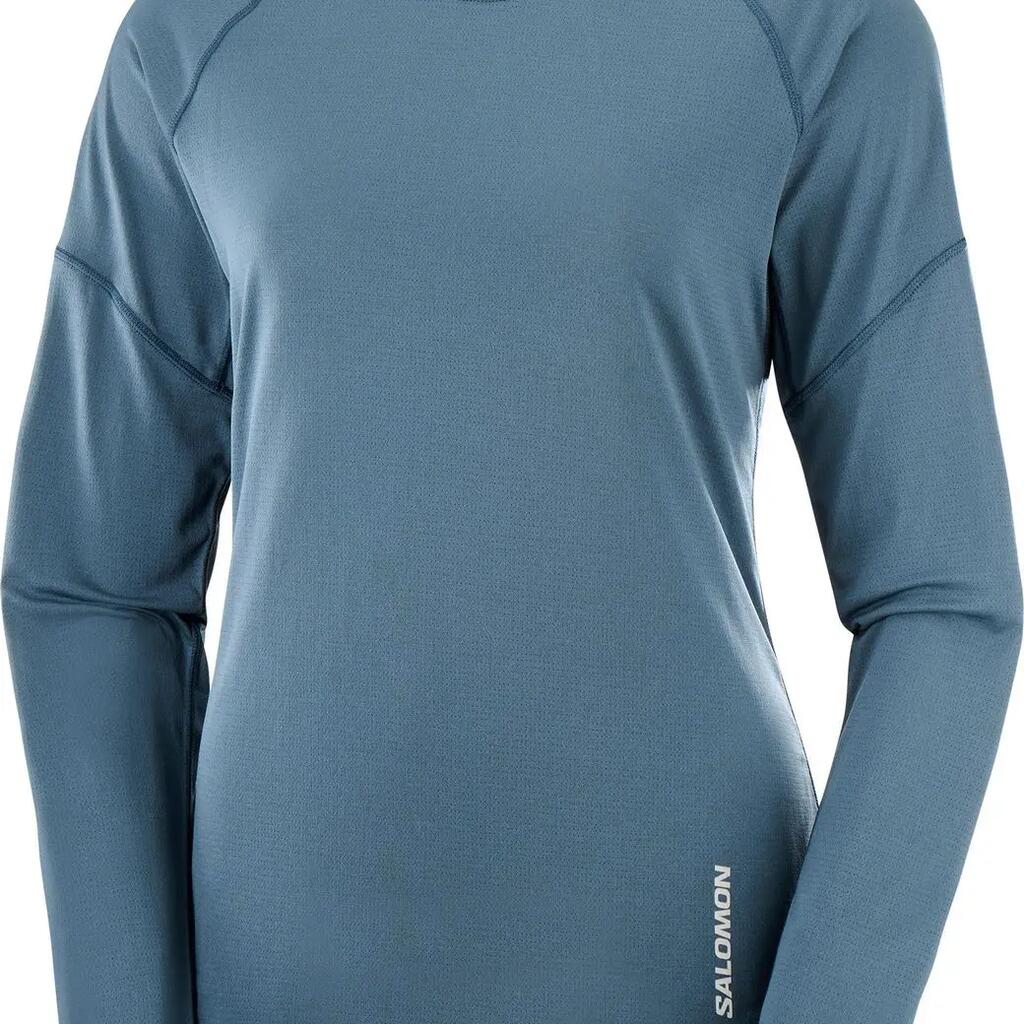 Women's Salomon Cross Run Blue Long Sleeve Technical T-Shirt
