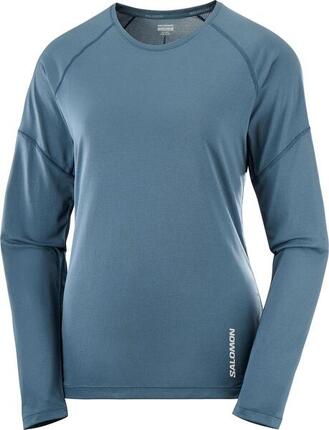Dames Salomon Cross Run Blauw Technisch T-shirt met lange mouwen