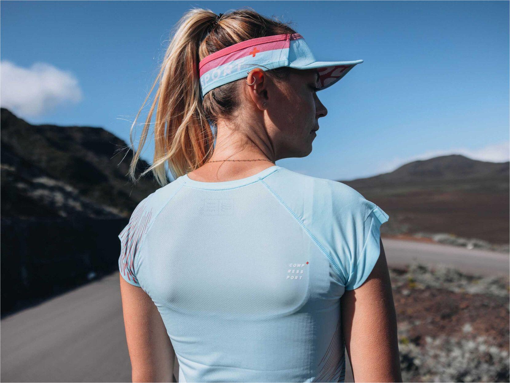 T-Shirt Running Performance Aqua Bleu Femme 4/7