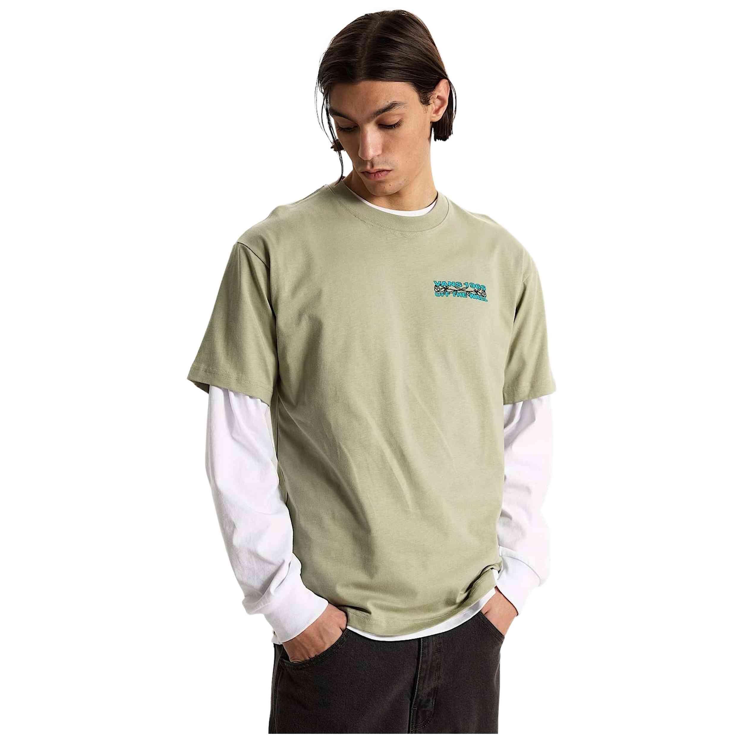 Maglia a maniche corte Vans modello BARB PLATE LOOSE SS TEE per uomini 3/5