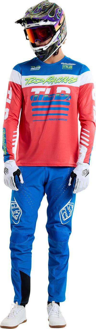 Maillot Manches Longues Troy Lee Designs Sprint Rouge/Bleu 3/7