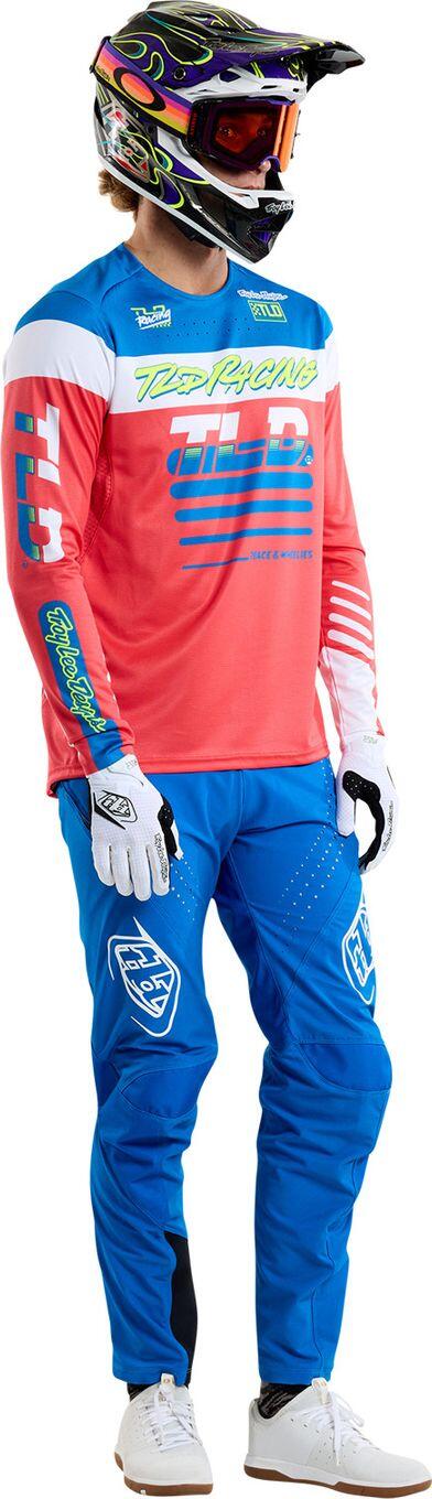 Maillot Manches Longues Troy Lee Designs Sprint Rouge/Bleu 4/7