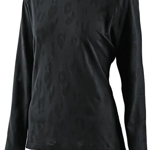 Troy Lee Designs Lilium Jacquard Women's Long Sleeve Jersey Black