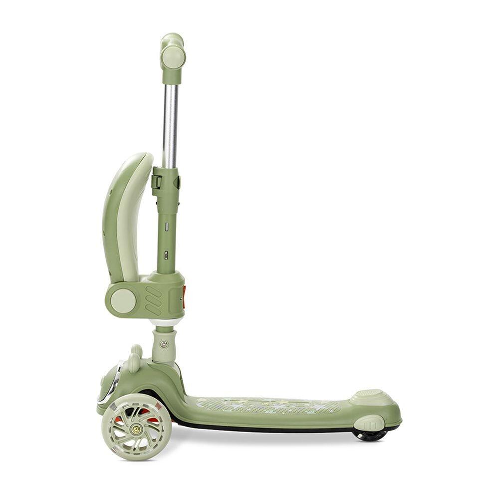 Infantil Paseo Patinete SWIFTIE plegable asiento luces ABEC-9 Green 5/5