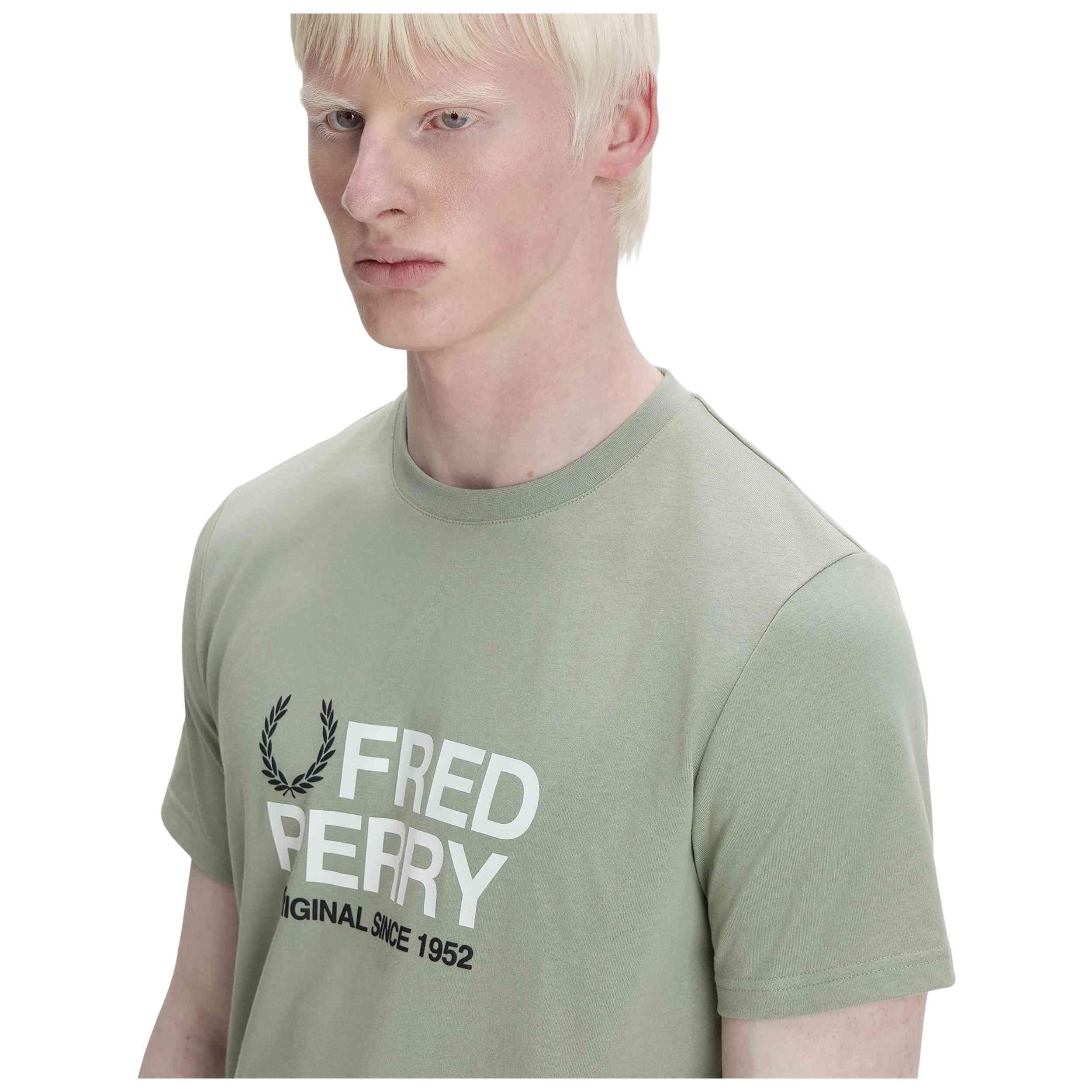 T-shirt met korte mouwen Fred perry model M2406M3773 voor unisex 3/4