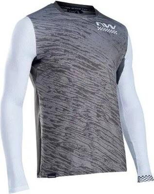 Northwave bomb jersey met lange mouwen groen/grijs