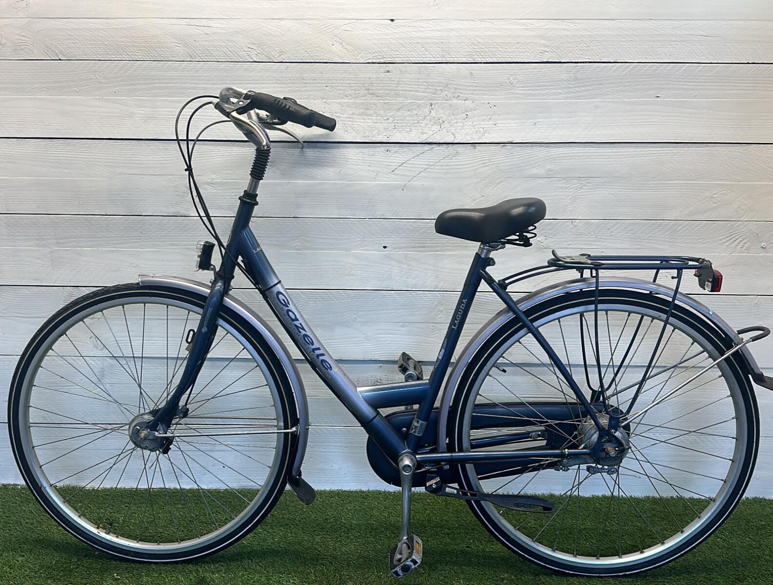 Gazelle stadsfiets, blauw - 28" city speed, 7 versnellingen, met standaard 3/3