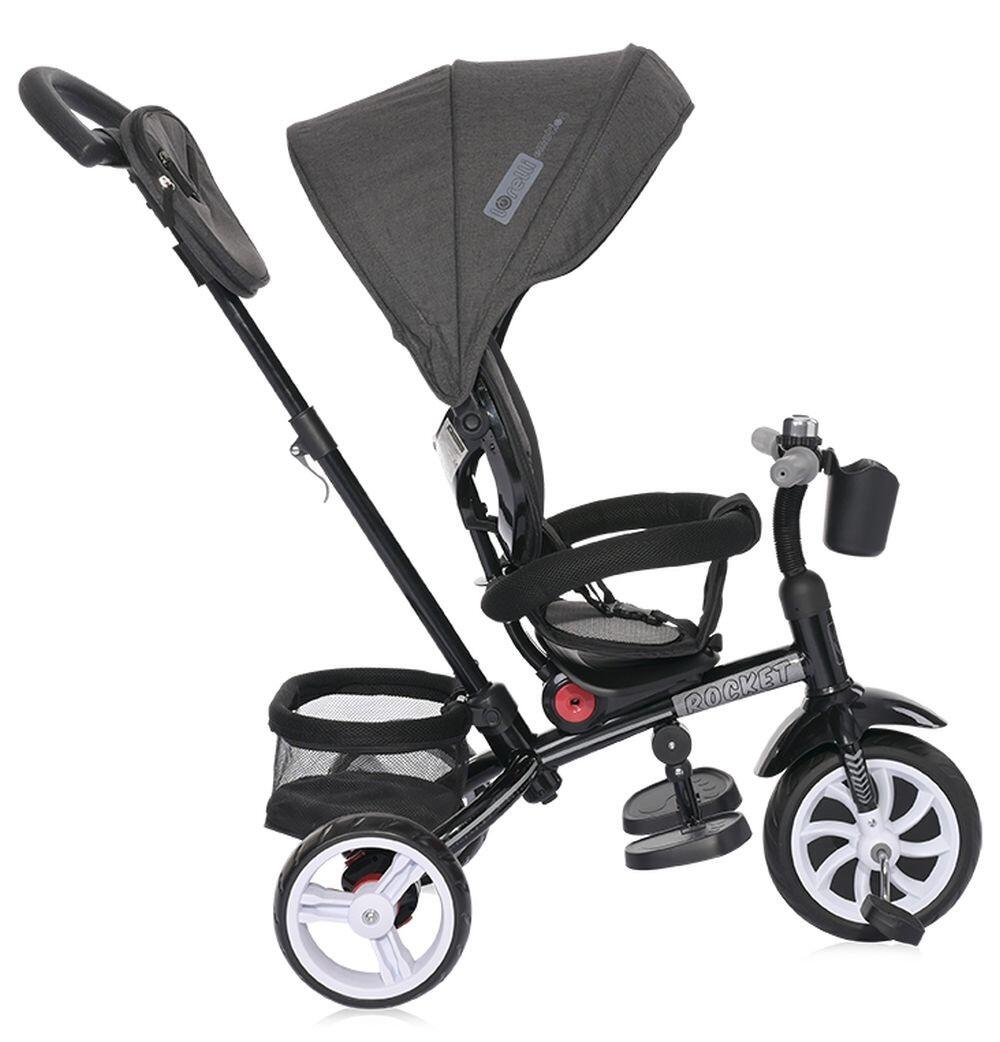 Infantil Paseo Triciclo 2 en 1 ROCKET control parental Black 2/5