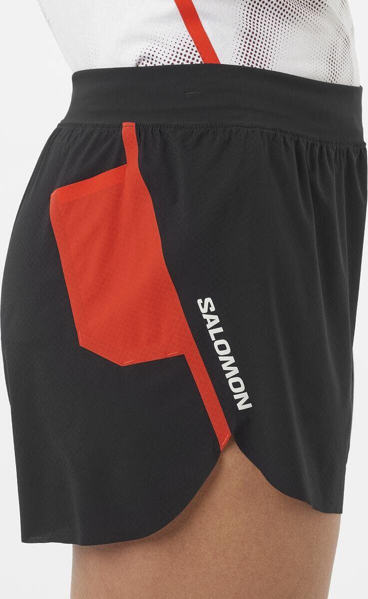 Salomon S/Lab Speed 3in korte broek, zwart/rood, dames 4/5