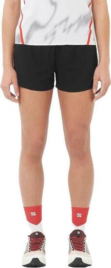 Short Salomon S/Lab Speed 3in Noir/Rouge Femme