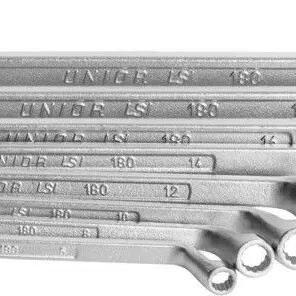Set of 8 Unior polygonal angled wrenches