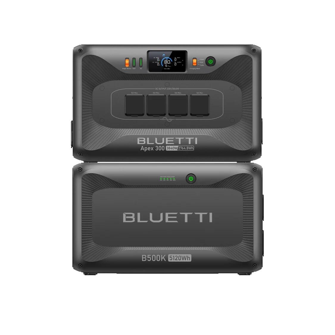 BLUETTI Apex 300 + B500K generator solarny 7884Wh na camping i kamper off-grid