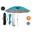 Umbrelă plajă Maui & Sons 170 cm UPF50+ UltraLight 1,1 kg - Turcoaz