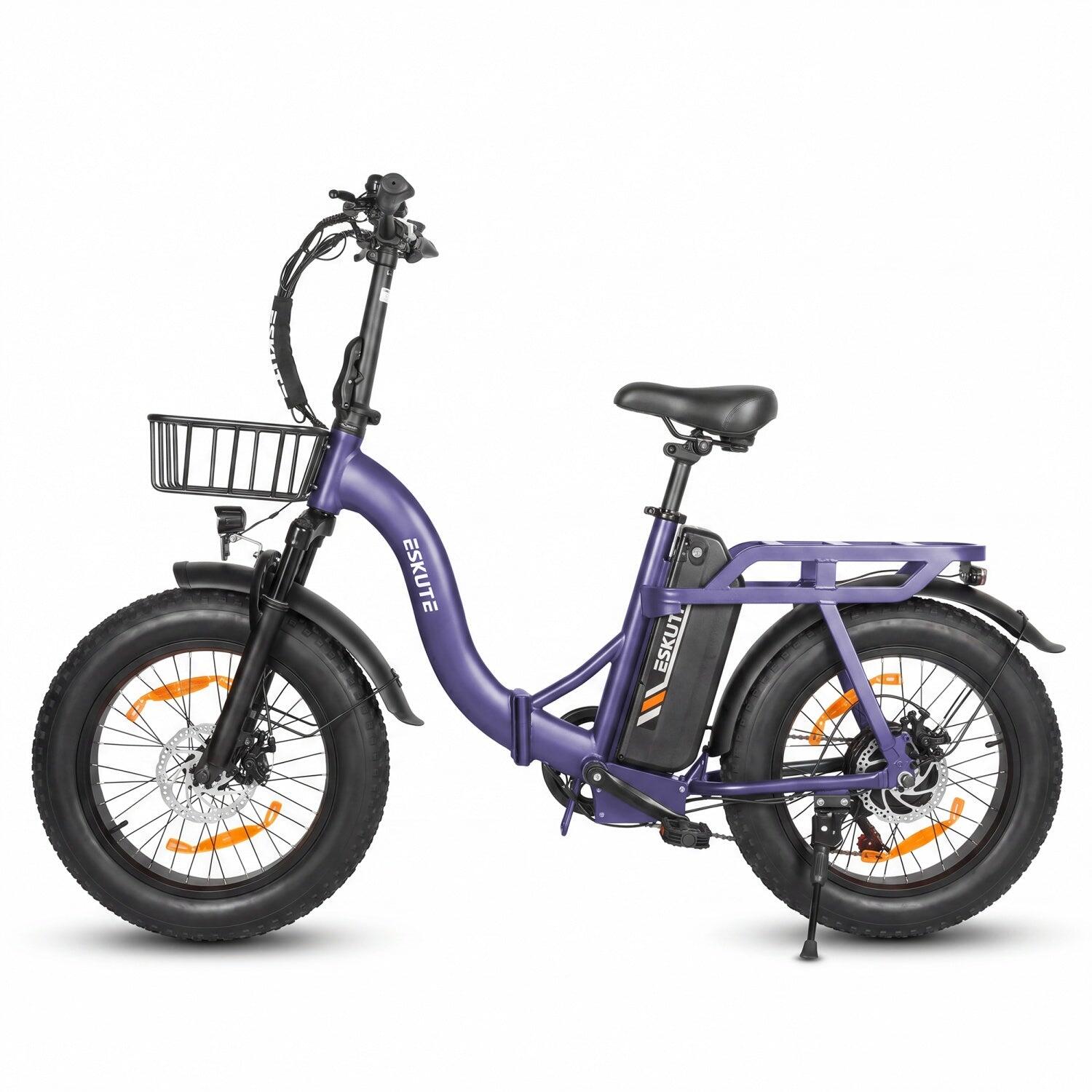 ESKUTE D202 E-Bike 250W 48V20.8Ah 20" freni a disco meccanici Viola 3/5